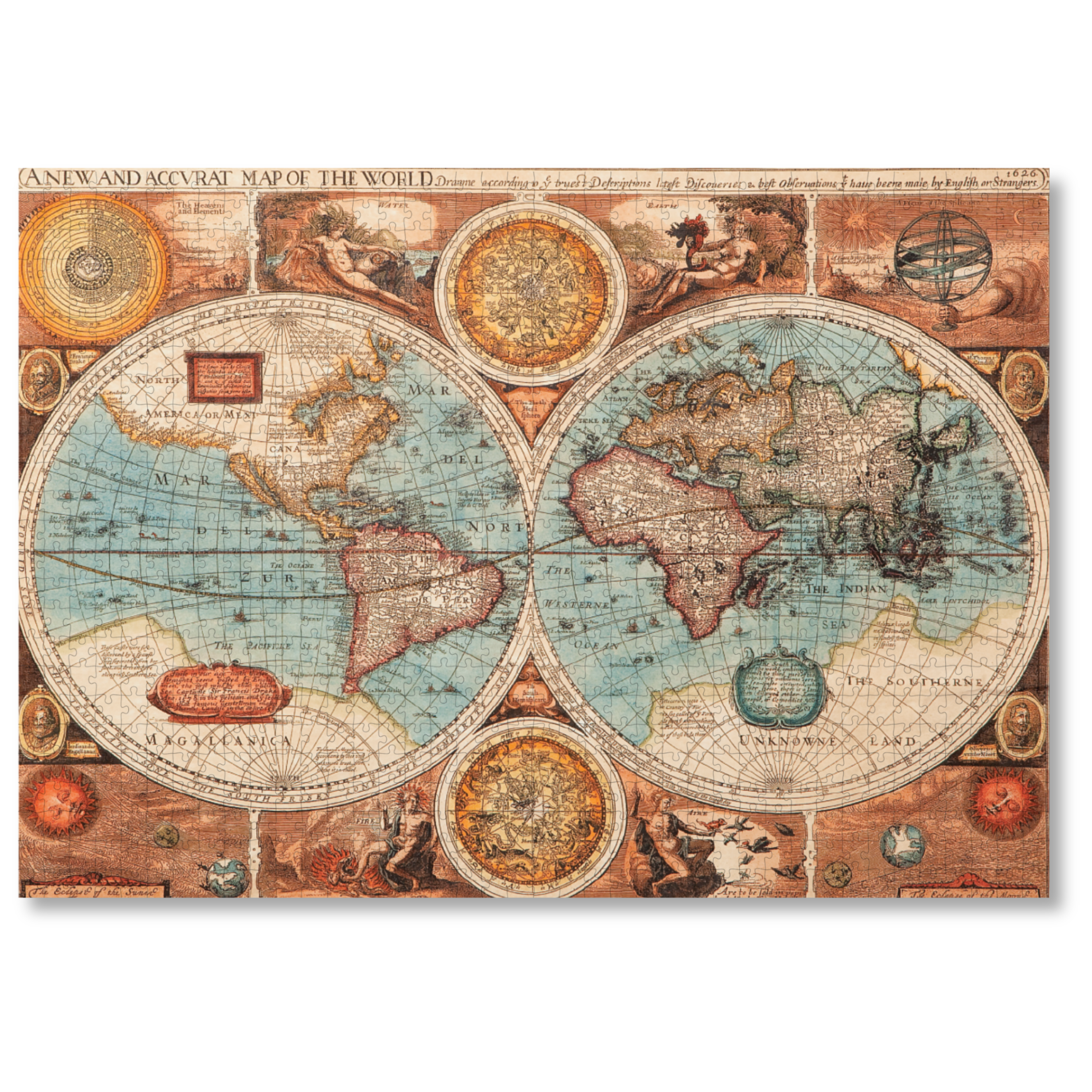 Antique World Map is a MasterPiece wooden jigsaw puzzle of a vintage map of the globe.

Precision-cut from 3mm thick wood and expertly printed, our MasterPiece puzzles offer a tactile and satisfying puzzling experience like no other. They are perfect for art lovers, travelers, those who are wanderlust and anyone looking for a thoughtful gift. 