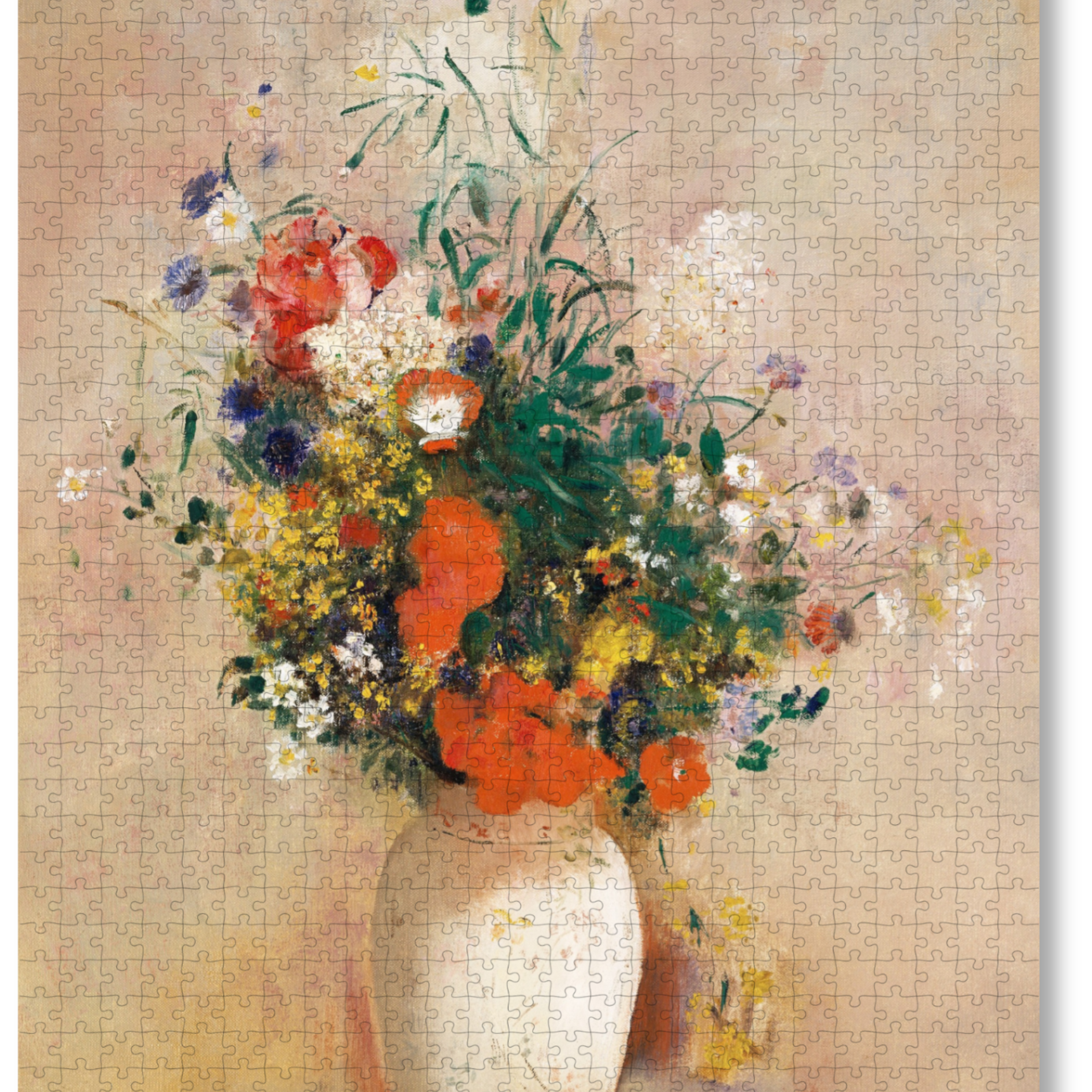 Bouquet of Flowers is a MasterPiece wooden jigsaw puzzle of Odilon Redon’s painting of a colourful floral arrangement. This artwork reflects Redon’s distinct, expressive style.

Precision-cut from 3mm thick wood and expertly printed, our MasterPiece puzzles offer a tactile and satisfying puzzling experience like no other. They are perfect for classic art lovers, floral enthusiasts and anyone looking for a thoughtful gift. 