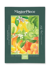 MasterPiece luxury wooden puzzle of Libby Bell watercolour artwork of citrus fruits.