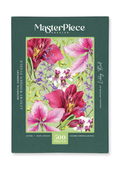 MasterPiece luxury wooden puzzle of Libby Bell watercolour artwork of fruits, bees and butterflies.