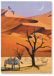 Deadvlei is a MasterPiece wooden jigsaw puzzle from the African Odyssey poster series designed to showcase Africa’s most iconic natural wonders. 
Precision-cut from 3mm thick wood and expertly printed, our MasterPiece puzzles offer a tactile and satisfying puzzling experience like no other. They are perfect for art lovers, nature enthusiasts and anyone looking for a thoughtful gift.