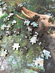 A wooden jigsaw puzzle featuring a striking photograph of an elephant. Perfect for wildlife lovers, nature enthusiasts and anyone looking for a unique gift. 
