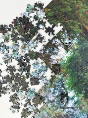 A wooden jigsaw puzzle featuring a striking photograph of an elephant. Perfect for wildlife lovers, nature enthusiasts and anyone looking for a unique gift. 