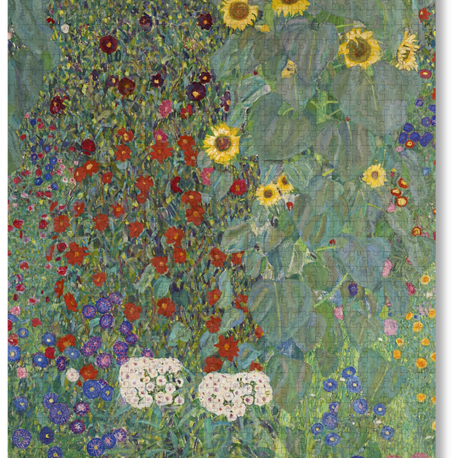 Farm Garden with Sunflowers is a MasterPiece wooden jigsaw puzzle of one of Gustav Klimt’s paintings. This richly detailed painting captures a blooming garden in full colour, showcasing Klimt’s signature style and love for organic beauty.

Precision-cut from 3mm thick wood and expertly printed, our MasterPiece puzzles offer a tactile and satisfying puzzling experience like no other. They are perfect for classic art lovers and anyone looking for a thoughtful gift. 