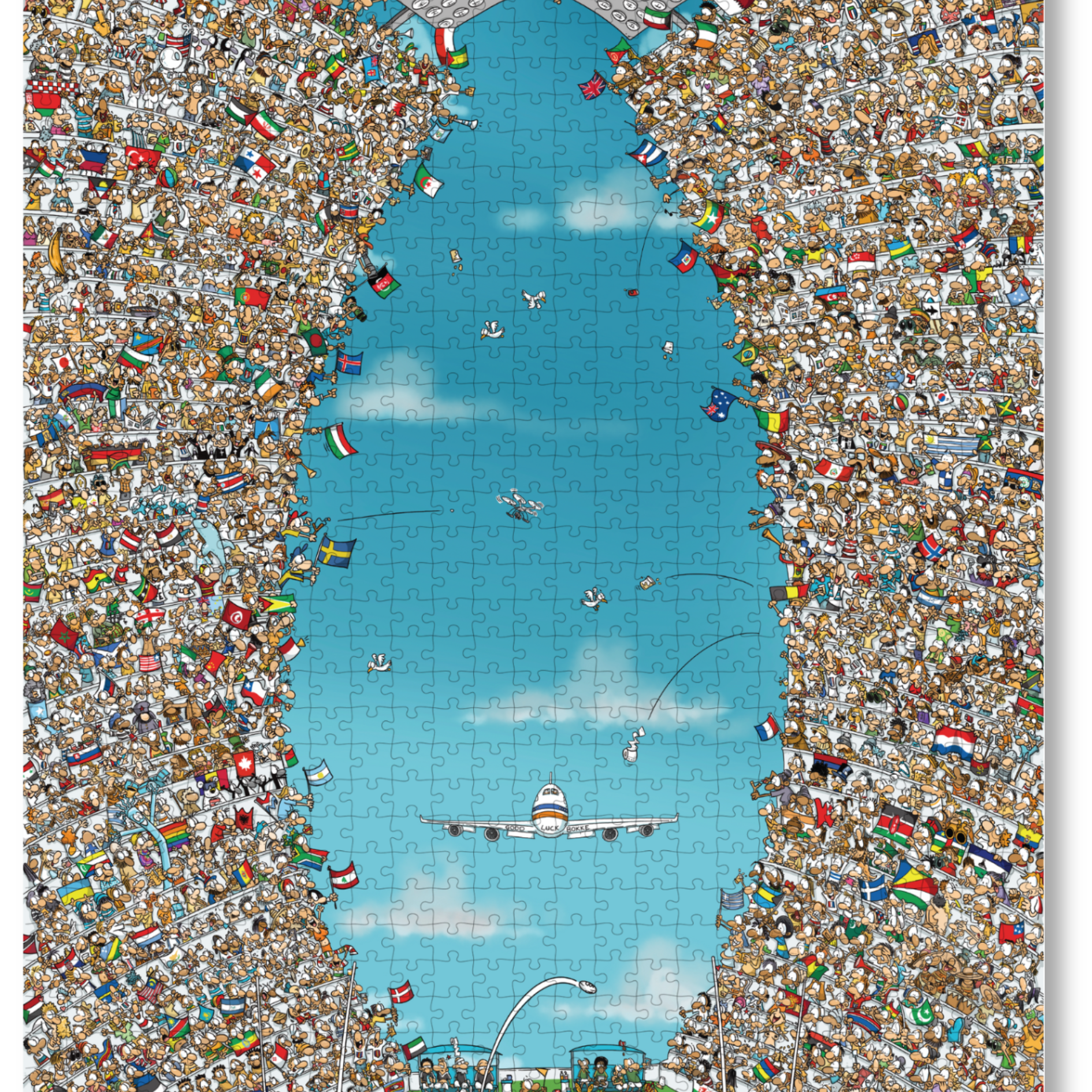 International Rugby is a MasterPiece wooden jigsaw puzzle that is packed with fans and flags representing supporters from every corner of the globe. Precision-cut from 3mm thick wood and expertly printed, our MasterPiece puzzles offer a tactile and satisfying puzzling experience like no other. They are perfect for rugby enthusiasts, art lovers and anyone looking for a thoughtful gift.