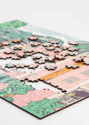 MasterPiece luxury wooden puzzle of the Mountain Nelson Hotel . A way to disconnect, relieve stress and a great gift idea.