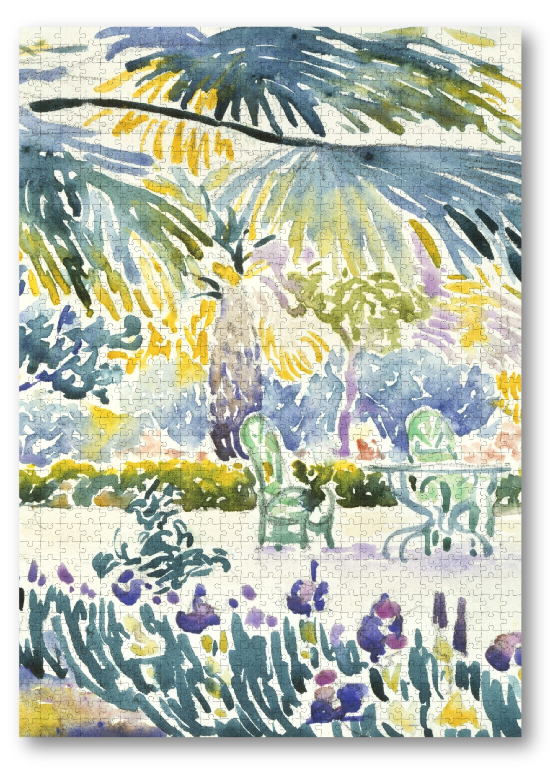 MasterPiece luxury wooden puzzle of  classic artwork Garden of the Painter at Saint Clair by Henri-Edmond Cross
