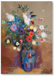 MasterPiece luxury wooden puzzle of  classic artwork Vase of Flowers by Redon