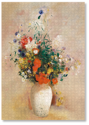 MasterPiece luxury wooden puzzle of  classic artwork Bouquet of Flowers by Redon