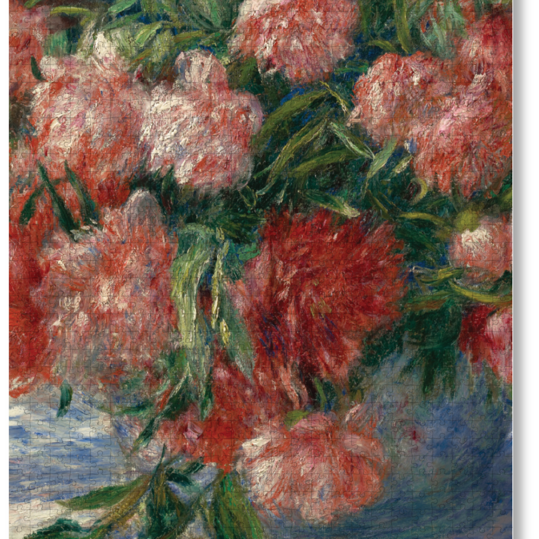 MasterPiece luxury wooden puzzle of  classic artwork Peonies, ca. 1880 by Renoir