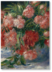 MasterPiece luxury wooden puzzle of  classic artwork Peonies, ca. 1880 by Renoir