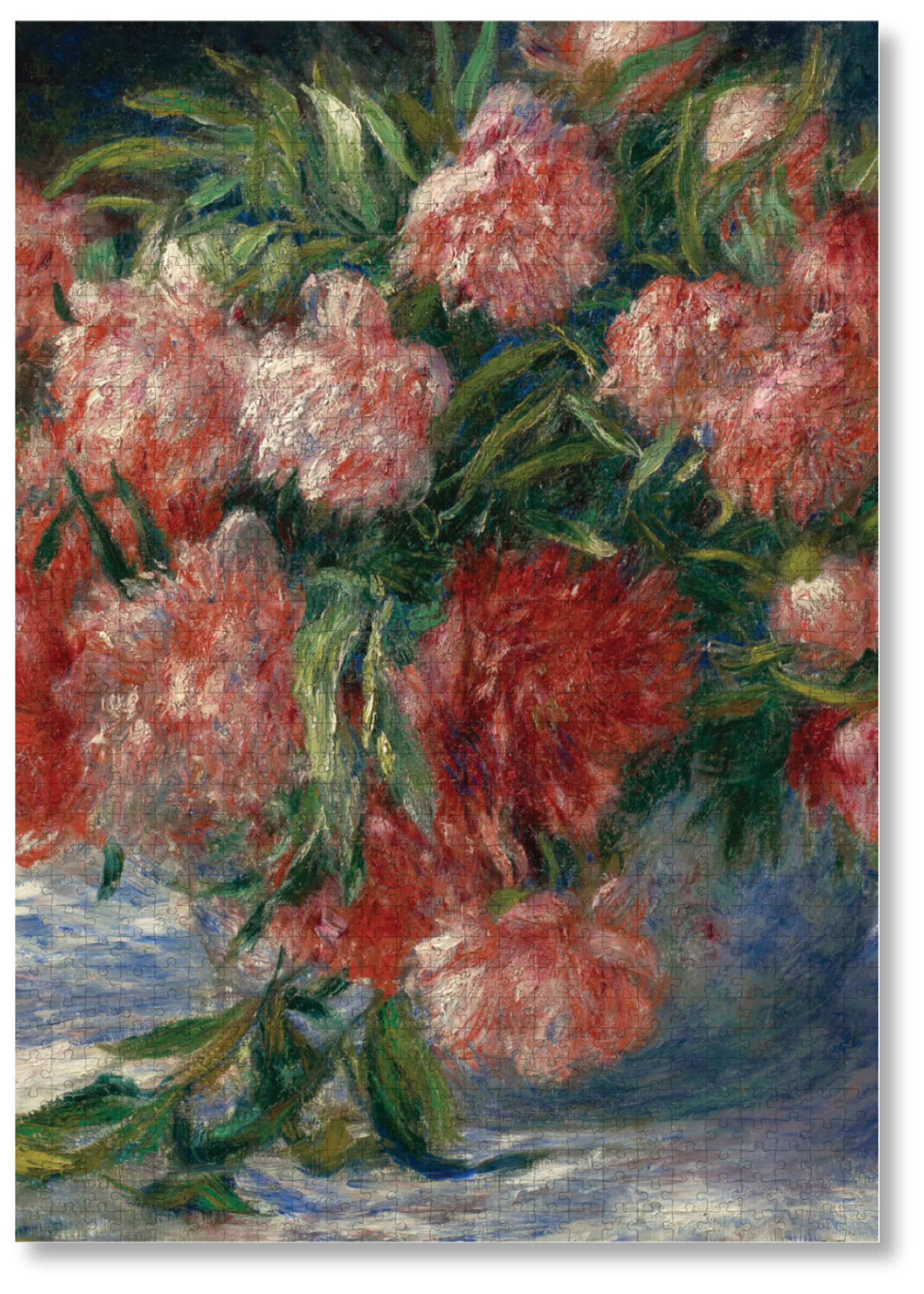 MasterPiece luxury wooden puzzle of  classic artwork Peonies, ca. 1880 by Renoir