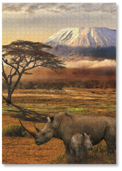 Mount Kilimanjaro is a MasterPiece wooden jigsaw puzzle from the African Odyssey poster series designed to showcase Africa’s most iconic natural wonders. This puzzle showcases Africa’s highest peak, standing at 5 895 meters above sea level. Precision-cut from 3mm thick wood and expertly printed, our MasterPiece puzzles offer a tactile and satisfying puzzling experience like no other. They are perfect for art lovers, nature enthusiasts and anyone looking for a thoughtful gift.