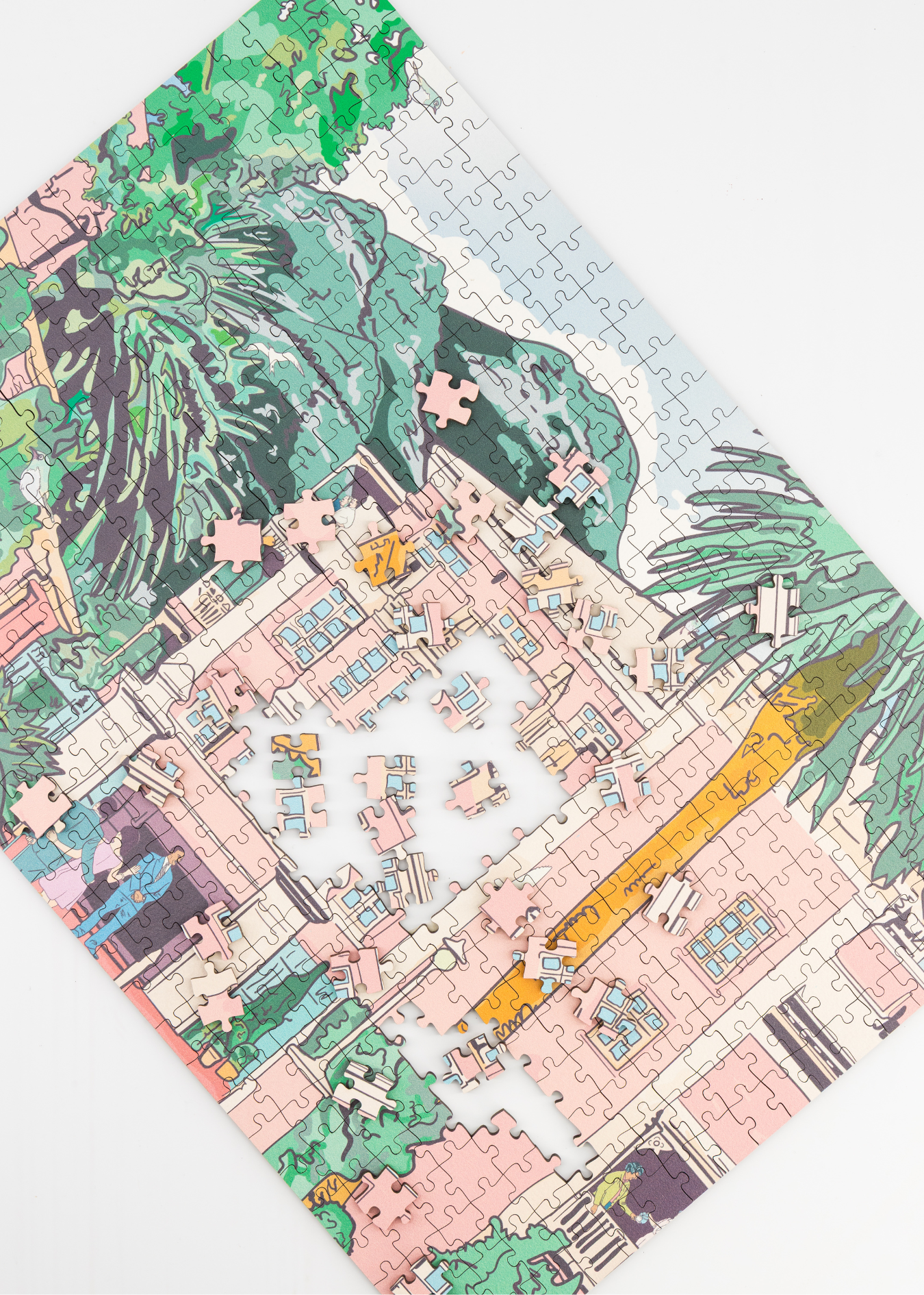 Mount Nelson is a MasterPiece wooden jigsaw puzzle featuring an illustration of the legendary "Pink Lady" hotel.
Precision-cut from 3mm thick wood and expertly printed, our MasterPiece puzzles offer a tactile and satisfying puzzling experience like no other. This puzzle is perfect for art enthusiasts, Cape Town lovers and anyone looking for a thoughtful gift.