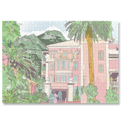Mount Nelson is a MasterPiece wooden jigsaw puzzle featuring an illustration of the legendary "Pink Lady" hotel.
Precision-cut from 3mm thick wood and expertly printed, our MasterPiece puzzles offer a tactile and satisfying puzzling experience like no other. This puzzle is perfect for art enthusiasts, Cape Town lovers and anyone looking for a thoughtful gift.