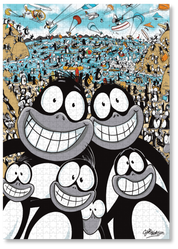 Penguins is a MasterPiece wooden jigsaw puzzle that features Boulders Beach, home to some of South Africa's most beloved residents, the African penguin. Precision-cut from 3mm thick wood and expertly printed, our MasterPiece puzzles offer a tactile and satisfying puzzling experience like no other. They are perfect for art lovers, proud South Africans, tourists and anyone looking for a thoughtful gift.