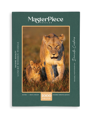 Raising Royalty is  MasterPiece wooden jigsaw puzzle that features a beautiful photograph of a lioness and her cub.

Precision-cut from 3mm wood and expertly printed, our MasterPiece puzzles offer a tactile and satisfying puzzling experience like no other. They are perfect for wildlife lovers, nature enthusiasts and anyone looking for a thoughtful gift.