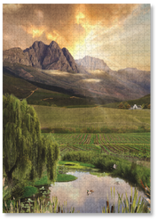 Stellenbosch is a MasterPiece wooden jigsaw puzzle from the African Odyssey poster series designed to showcase Africa’s most iconic natural wonders. This design captures one of the country's oldest towns renowned wine region. Precision-cut from 3mm thick wood and expertly printed, our MasterPiece puzzles offer a tactile and satisfying puzzling experience like no other. They are perfect for art lovers, nature enthusiasts and anyone looking for a thoughtful gift.