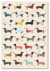 Stylish Sausages is a MasterPiece wooden jigsaw puzzle featuring an adorable line-up of sausage dogs strutting their stuff in various colourful jerseys and scarves, a must-have for dachshund lovers!

Precision-cut from 3mm thick wood and expertly printed, our MasterPiece puzzles offer a tactile and satisfying puzzling experience like no other. This puzzle is perfect for dachshund lovers and anyone looking for a thoughtful gift. 