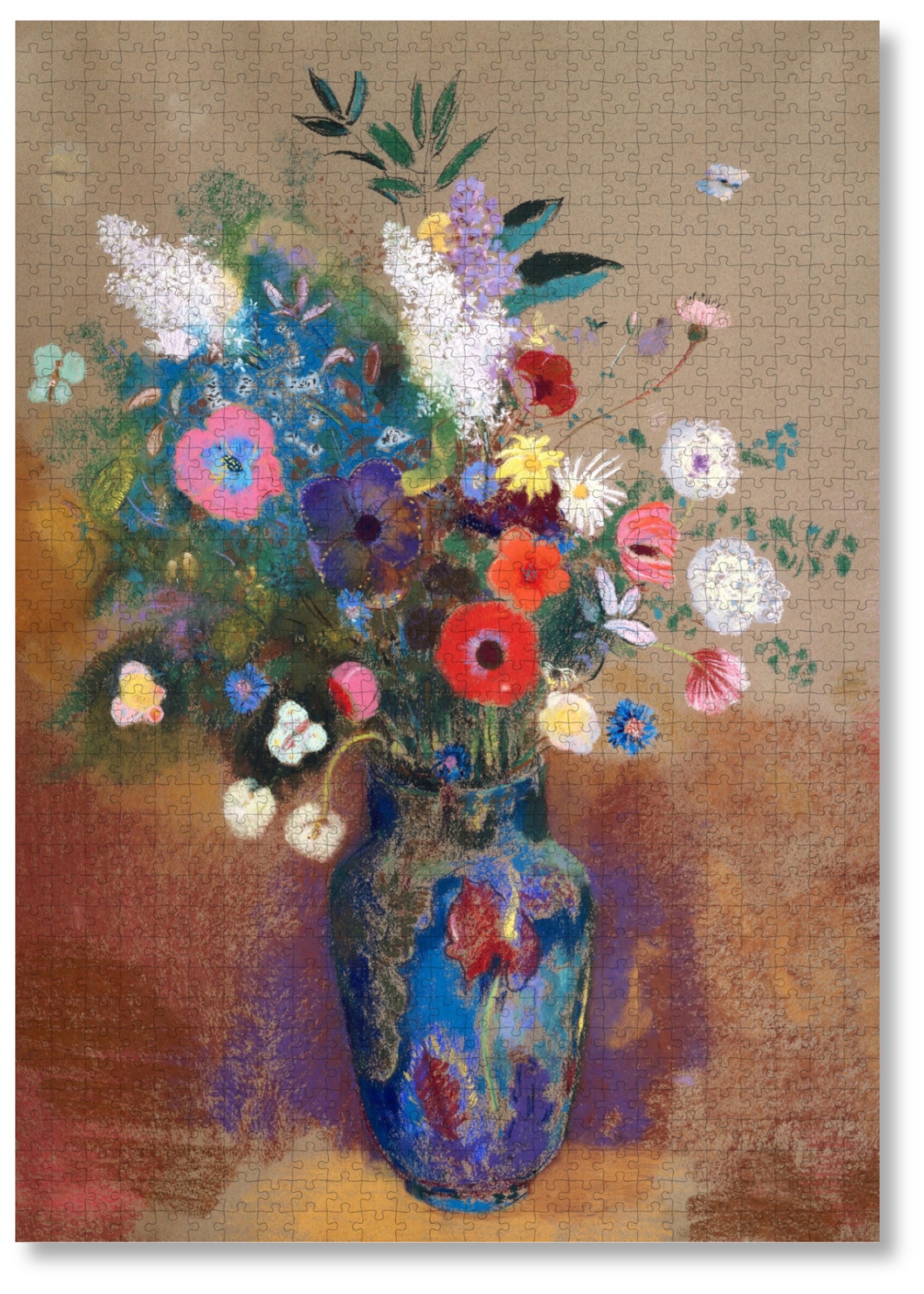 Vase of Flowers is a MasterPiece wooden jigsaw puzzle of Redon’s Vase of Flowers, a painting of vibrant floral composition with rich colour and detail.
Precision-cut from 3mm thick wood and expertly printed, our MasterPiece puzzles offer a tactile and satisfying puzzling experience like no other. They are perfect for classic art lovers, floral enthusiasts and anyone looking for a thoughtful gift. 