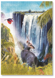 Victoria Falls is a MasterPiece wooden jigsaw puzzle from the African Odyssey poster series designed to showcase Africa’s most iconic natural wonders. This design captures one of the world’s largest waterfalls, on the border of Zambia and Zimbabwe. Precision-cut from 3mm thick wood and expertly printed, our MasterPiece puzzles offer a tactile and satisfying puzzling experience like no other. They are perfect for art lovers, nature enthusiasts and anyone looking for a thoughtful gift.