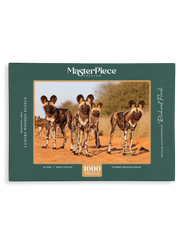 Watchful Pack is a MasterPiece wooden jigsaw puzzle featuring a striking photograph of a pack of wild dogs looking right at you.

Precision-cut from 3mm thick wood and expertly printed, our MasterPiece puzzles offer a tactile and satisfying puzzling experience like no other. They are perfect for wildlife lovers, nature enthusiasts and anyone looking for a thoughtful gift.