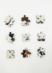 Stylish Sausages is a MasterPiece wooden jigsaw puzzle featuring an adorable line-up of sausage dogs strutting their stuff in various colourful jerseys and scarves, a must-have for dachshund lovers!

Precision-cut from 3mm thick wood and expertly printed, our MasterPiece puzzles offer a tactile and satisfying puzzling experience like no other. This puzzle is perfect for dachshund lovers and anyone looking for a thoughtful gift. 