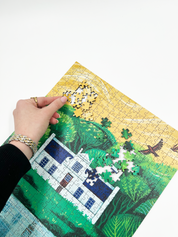 A MasterPiece luxury wooden puzzle of Zevenwacht Wine Estate in Stellenbosch, South Africa. Great for a keep-sake, heirloom, gift ideas and even wall art or home decor if framed.